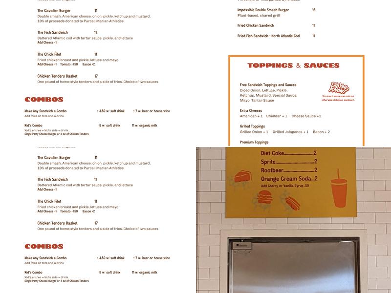 Heyday Menu