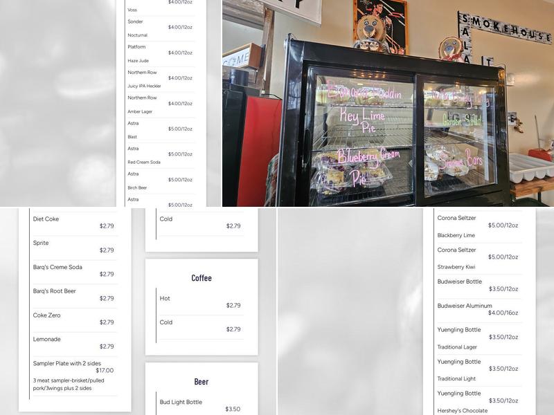 Woodshed Smokehouse and Grille Menu