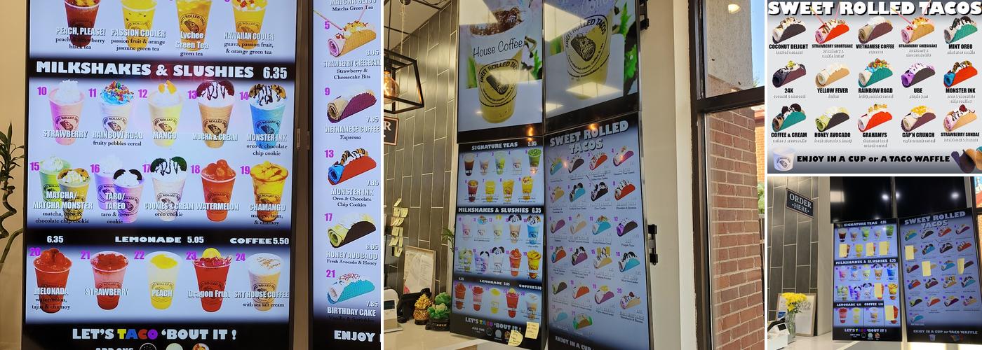 Sweet Rolled Tacos ice cream Menu