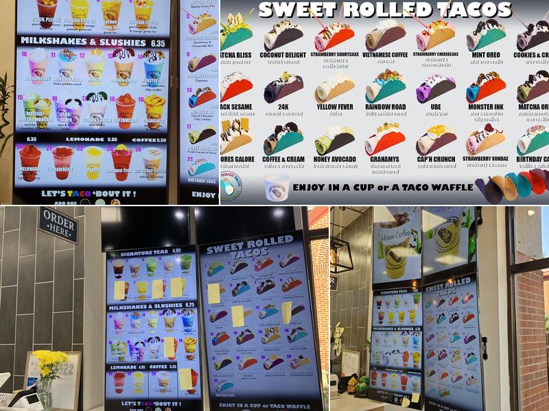 Sweet Rolled Tacos ice cream Menu