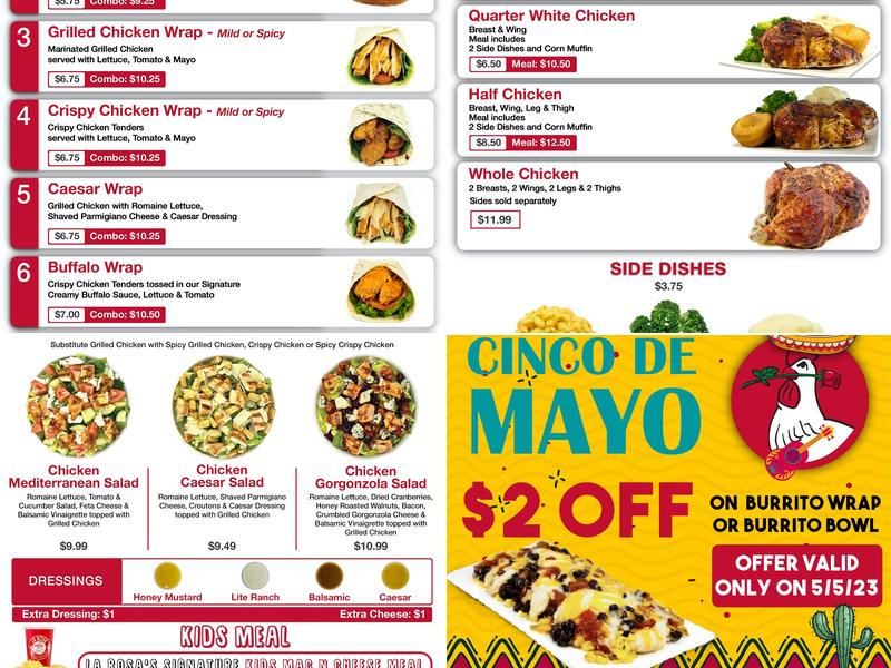 La Rosa Chicken & Grill - Randolph Menu