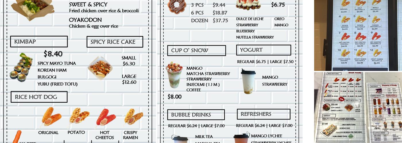 Chick & Roll Menu