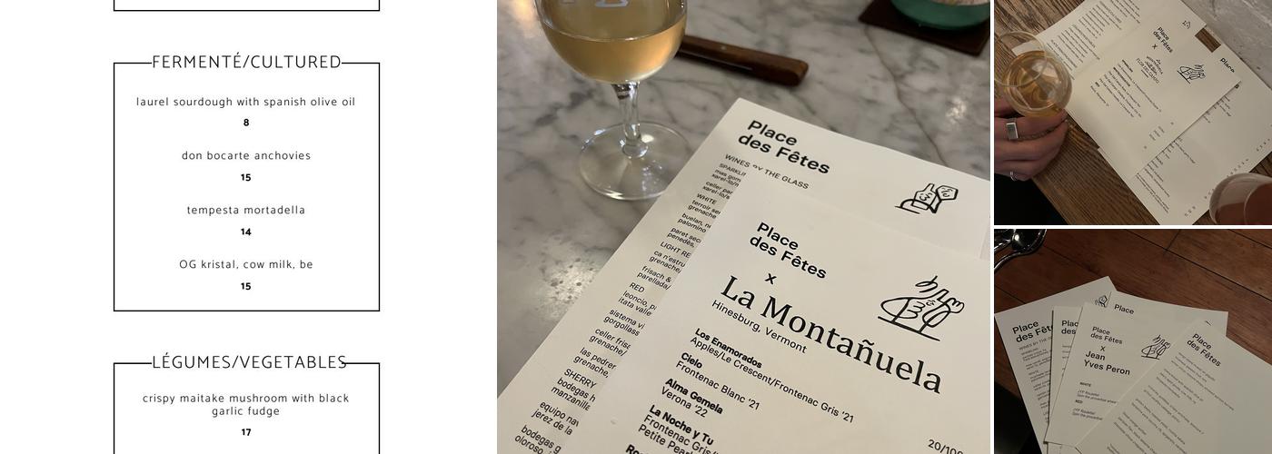 Place des Fêtes Menu