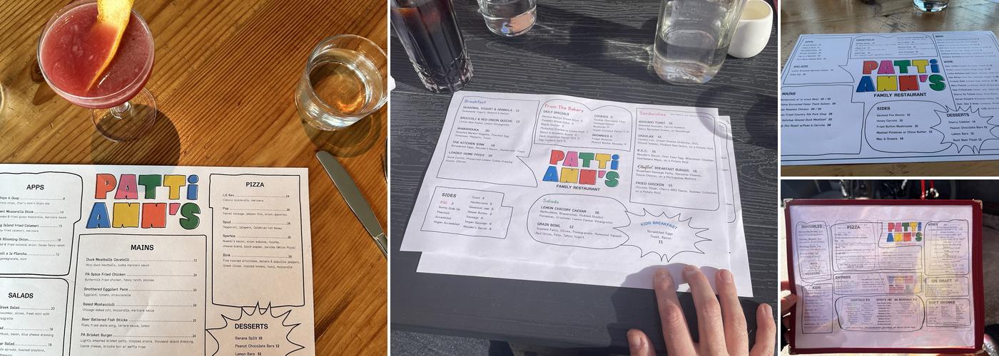 Patti Ann's Menu