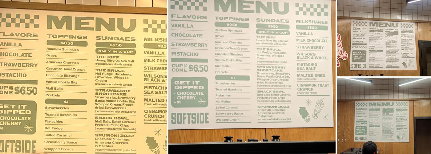 Softside Menu