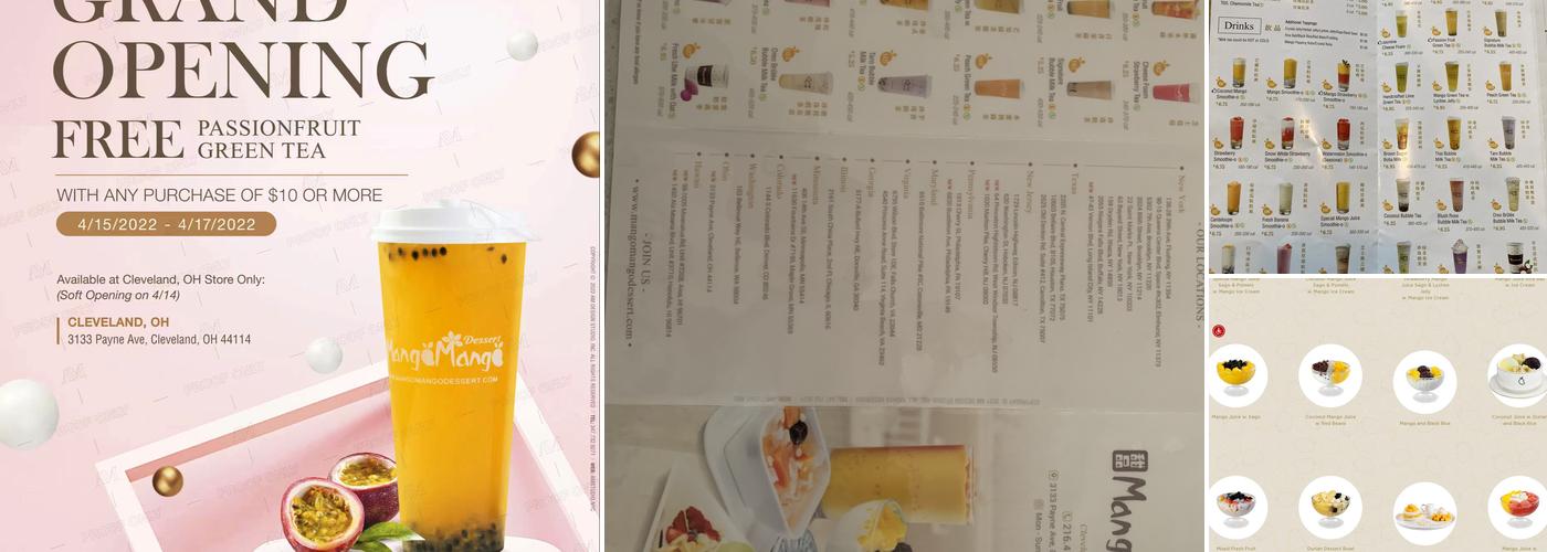 Mango Mango Dessert Menu