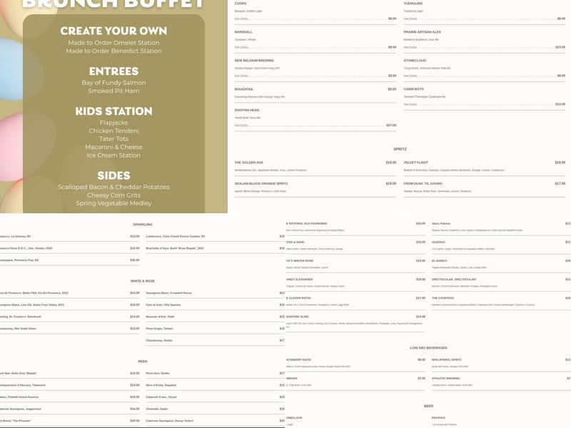Tellers Menu