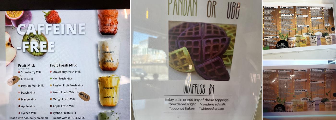 DING TEA S Cooper St Menu