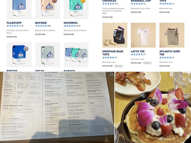 Bluestone Lane Houston Heights Café Menu