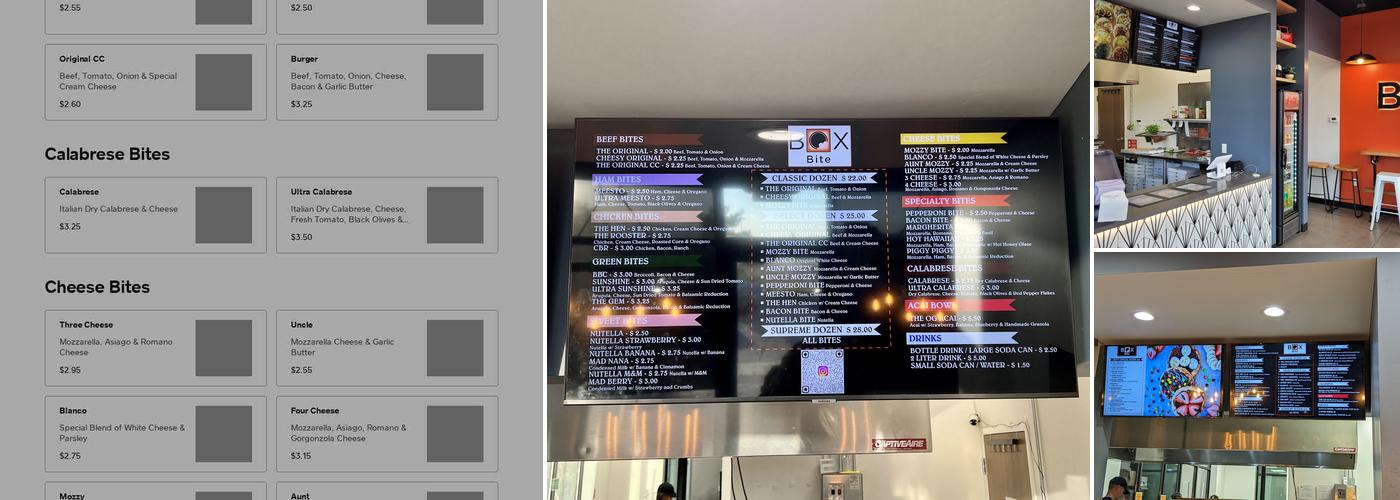 Box Bite Menu