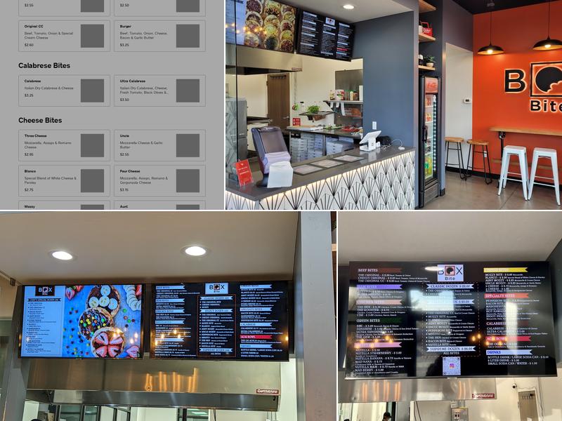 Box Bite Menu