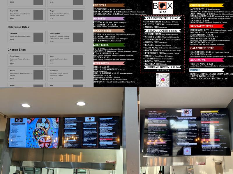 Box Bite Menu