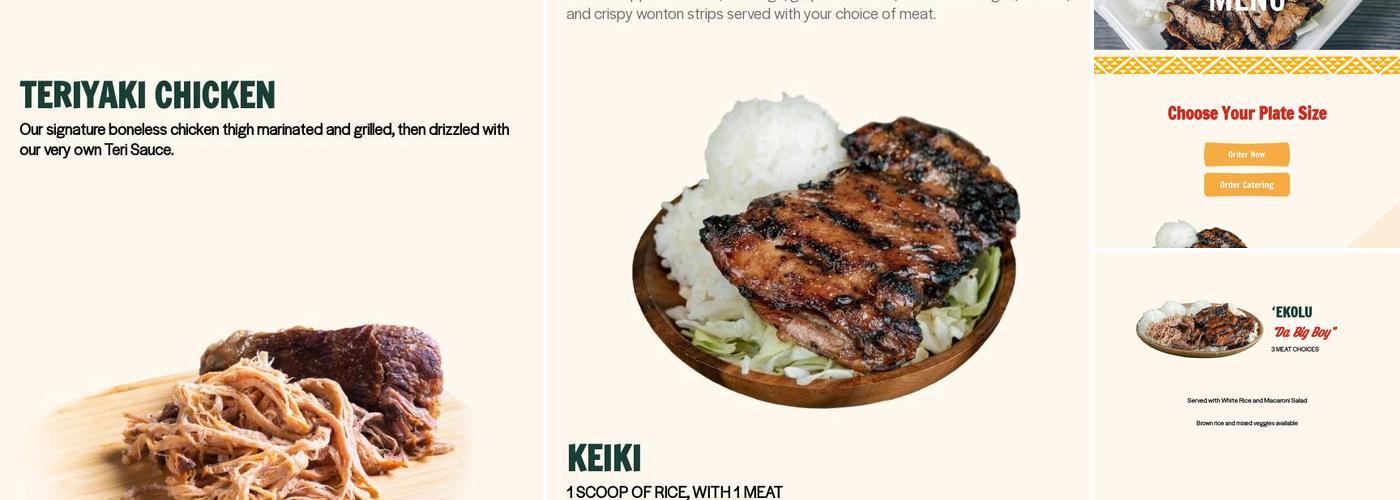 Mo' Bettahs Hawaiian Style Food Menu