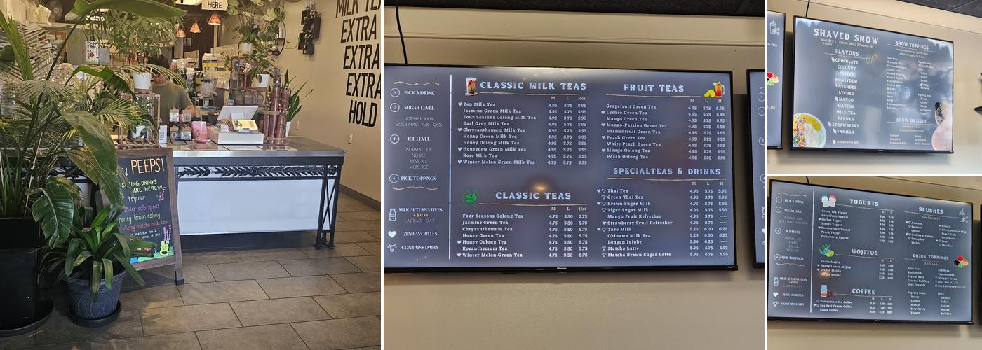 Zen Cafe Treats Menu