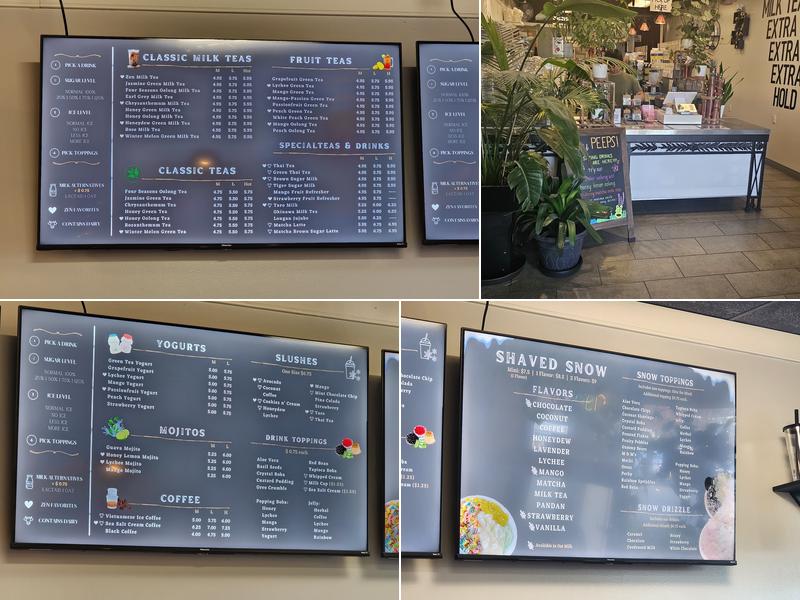 Zen Cafe Treats Menu