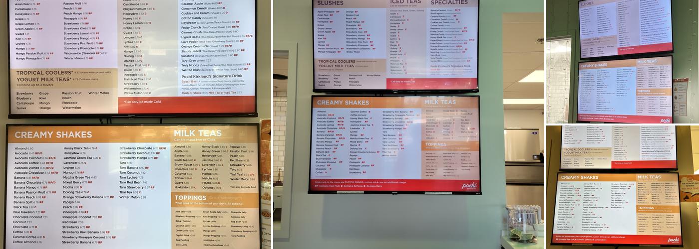 Pochi Bubble Tea Cafe (Kirkland) Menu