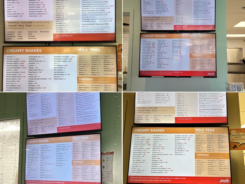 Pochi Bubble Tea Cafe (Kirkland) Menu