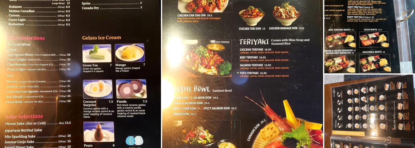Sushi On Burnaby Menu