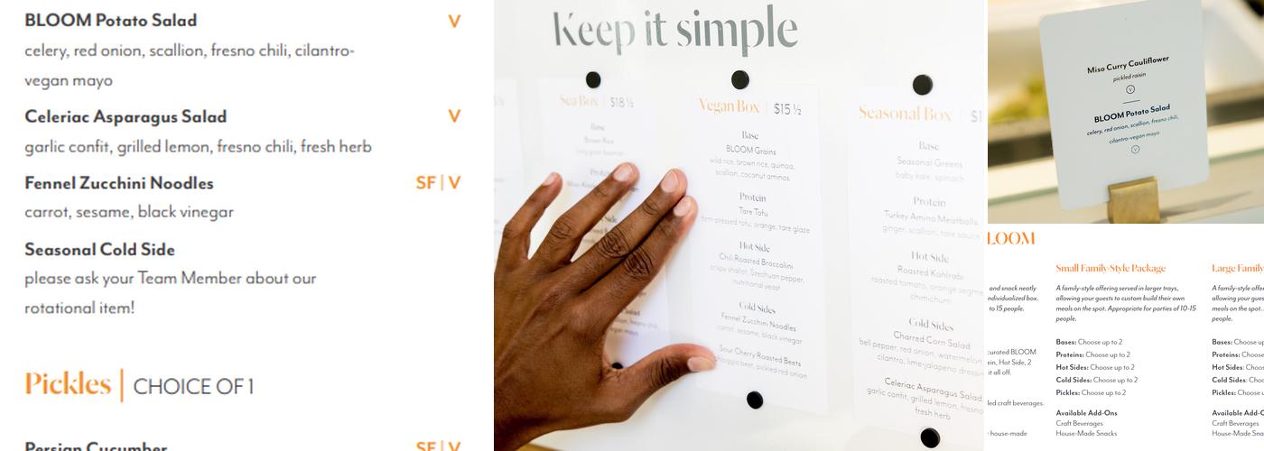 Bloom Menu
