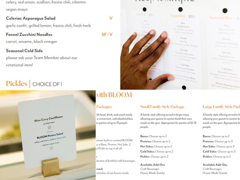Bloom Menu