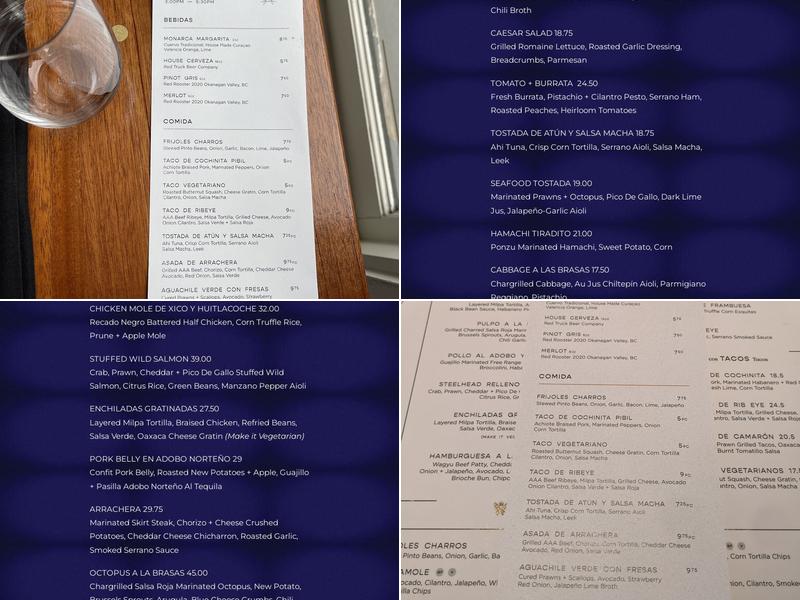 Monarca Menu