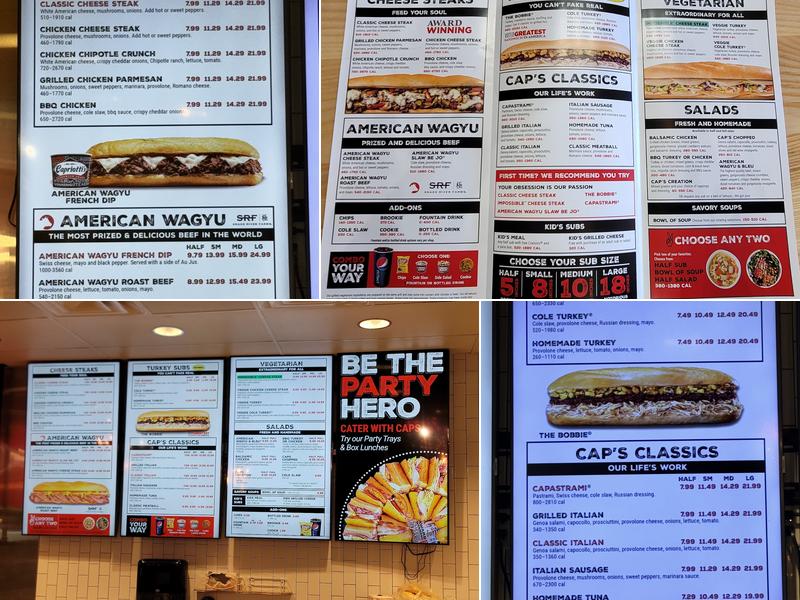 Capriotti's Sandwich Shop Menu