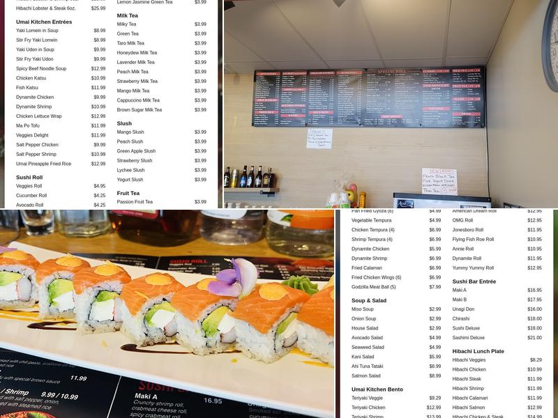 Umai Hibachi & Sushi Menu