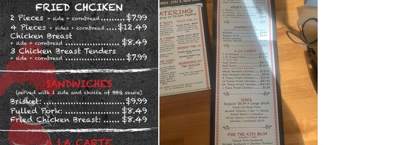 BBQCHIK Menu