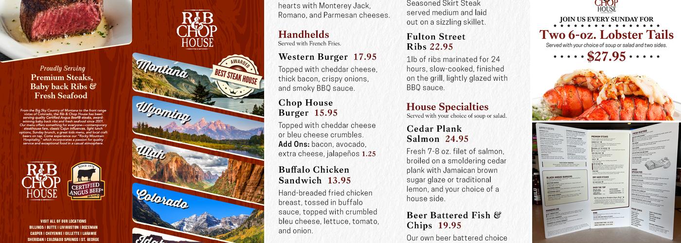 Idaho's Rib & Chop House - Idaho Falls Menu
