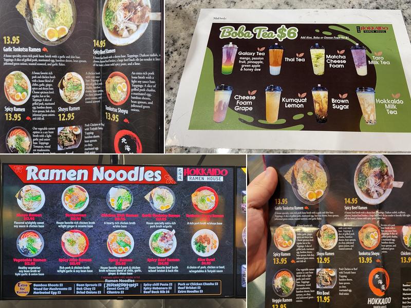 hokkaido ramen house Menu
