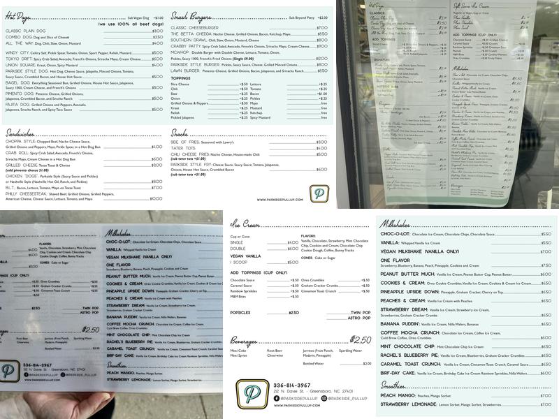 Parkside Pull-Up Menu