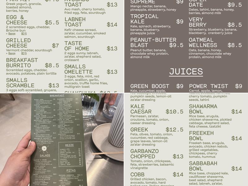 Jackie Smalls Menu