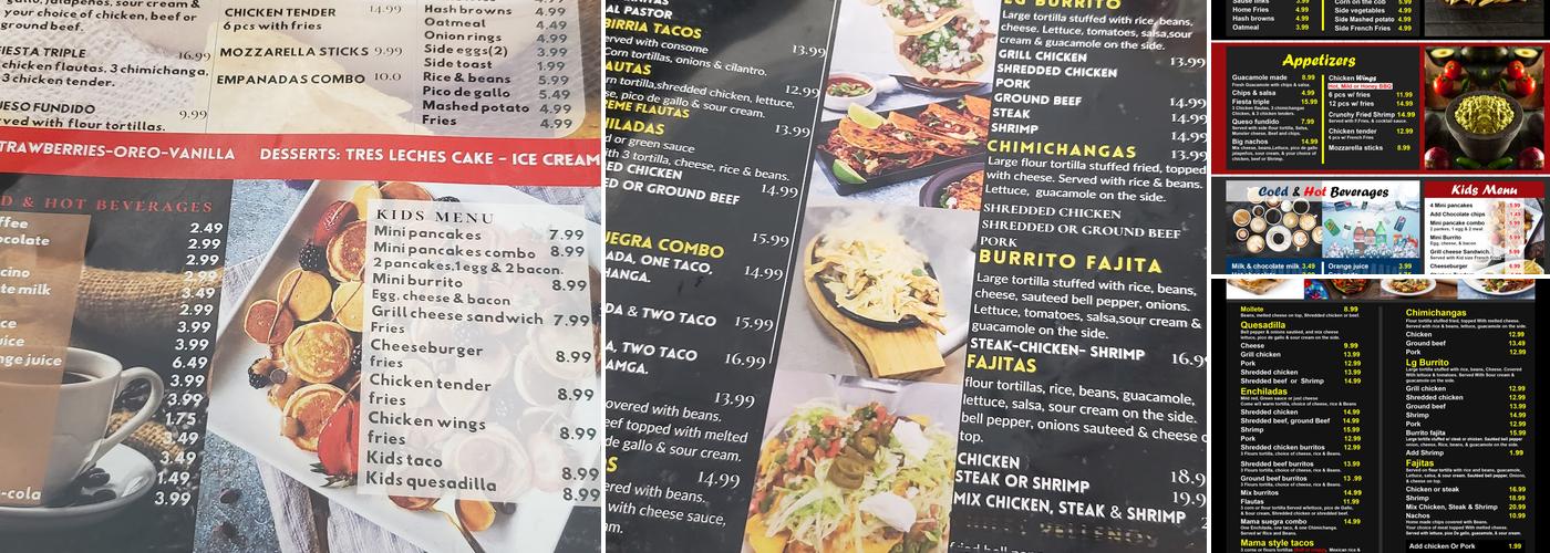 Mama Suegra Cafe Menu