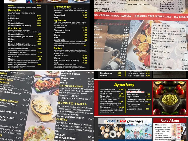 Mama Suegra Cafe Menu