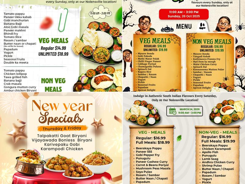 Ugadi Indian Grill - Murfreesboro Menu