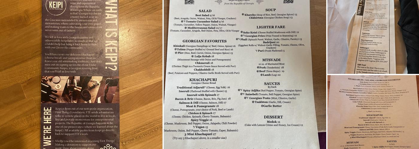 Keipi Restaurant Menu