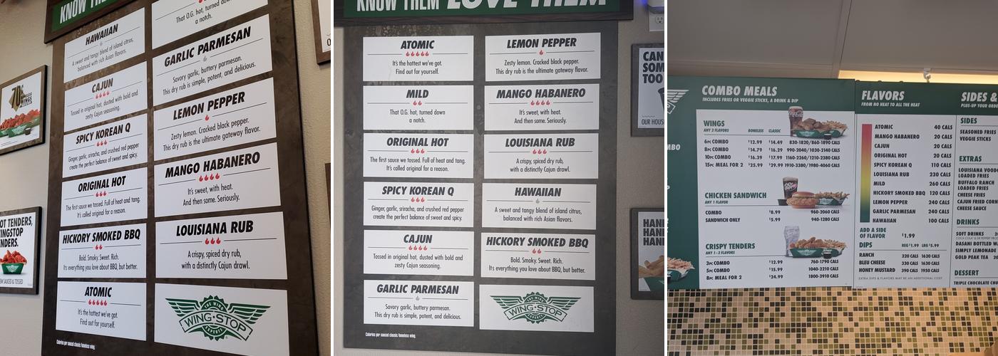 Wingstop Menu