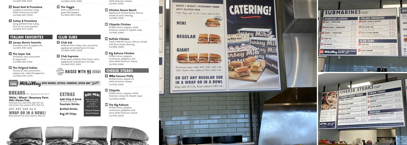 Jersey Mike's Subs Menu