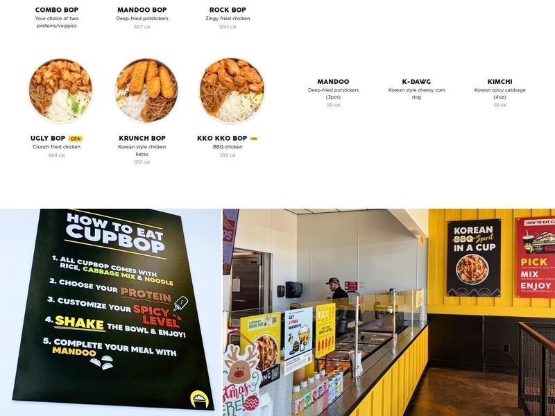 Cupbop - Korean BBQ in a Cup Menu