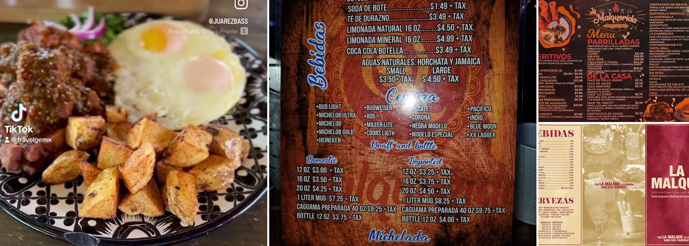 La malquerida Menu