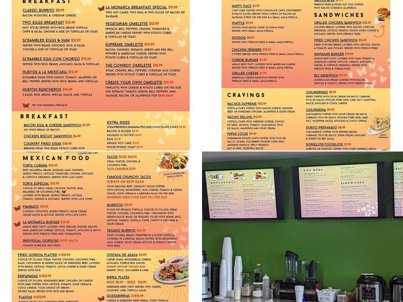 Paleteria La Monarca Menu