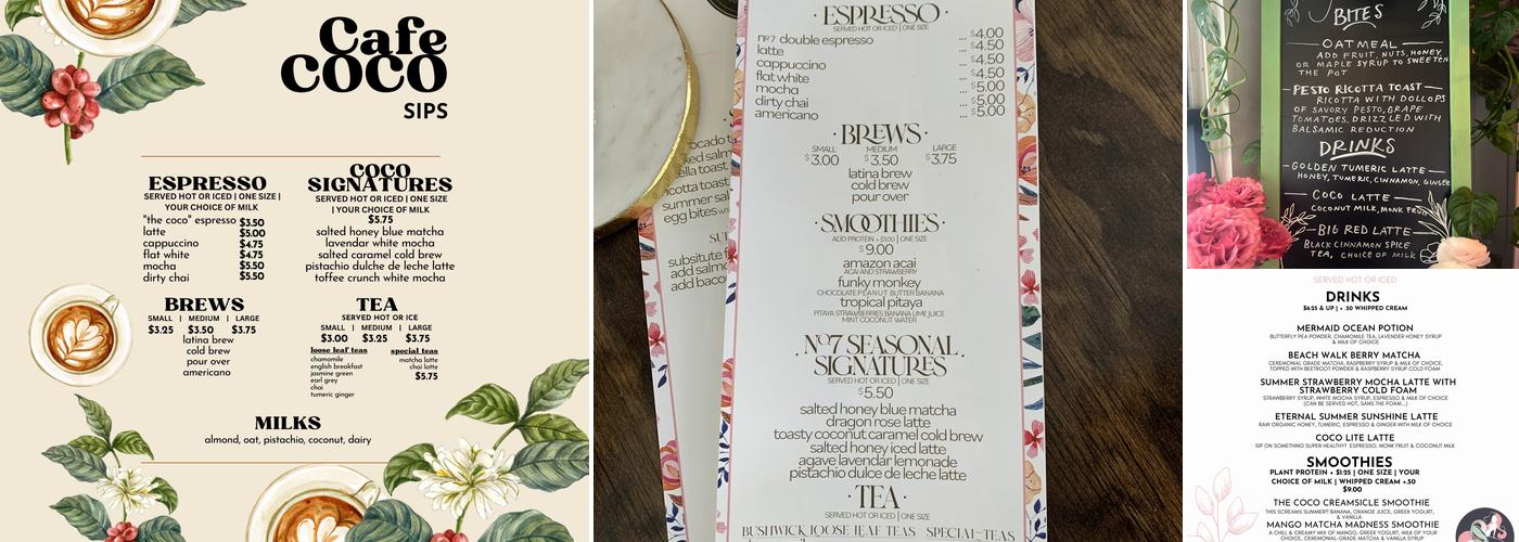 Cafe CoCo Menu