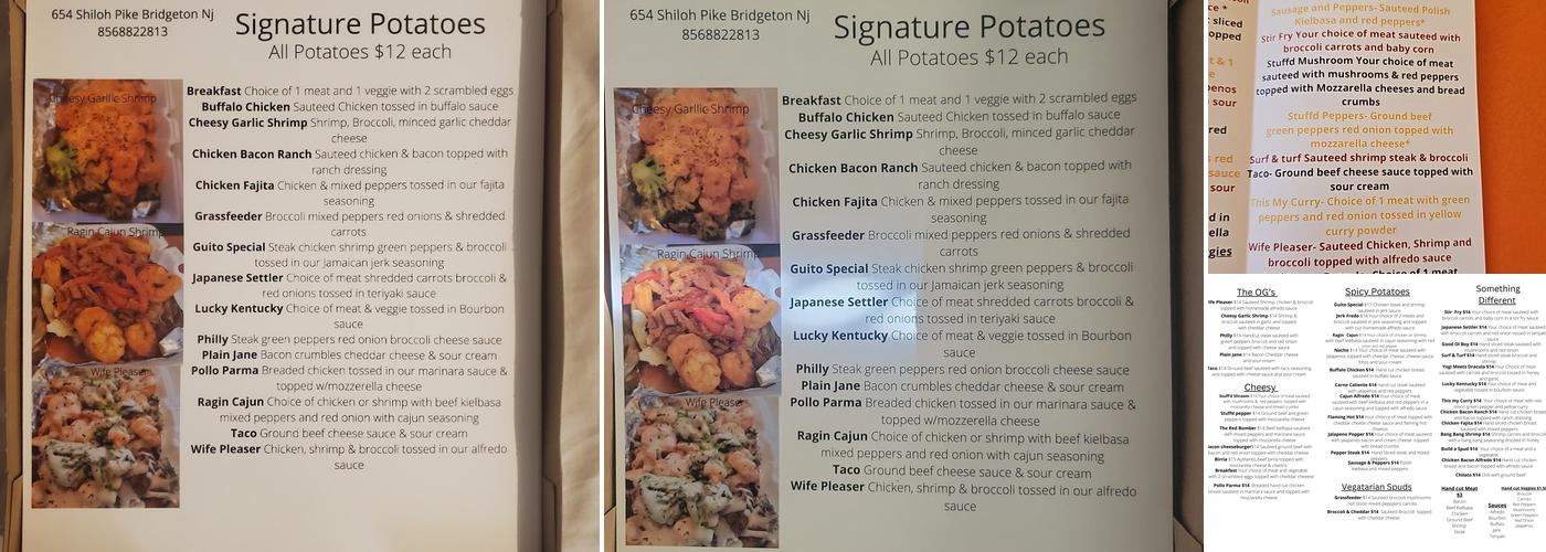 Full Potatoes Menu