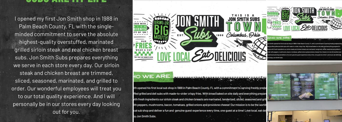 Jon Smith Subs Menu