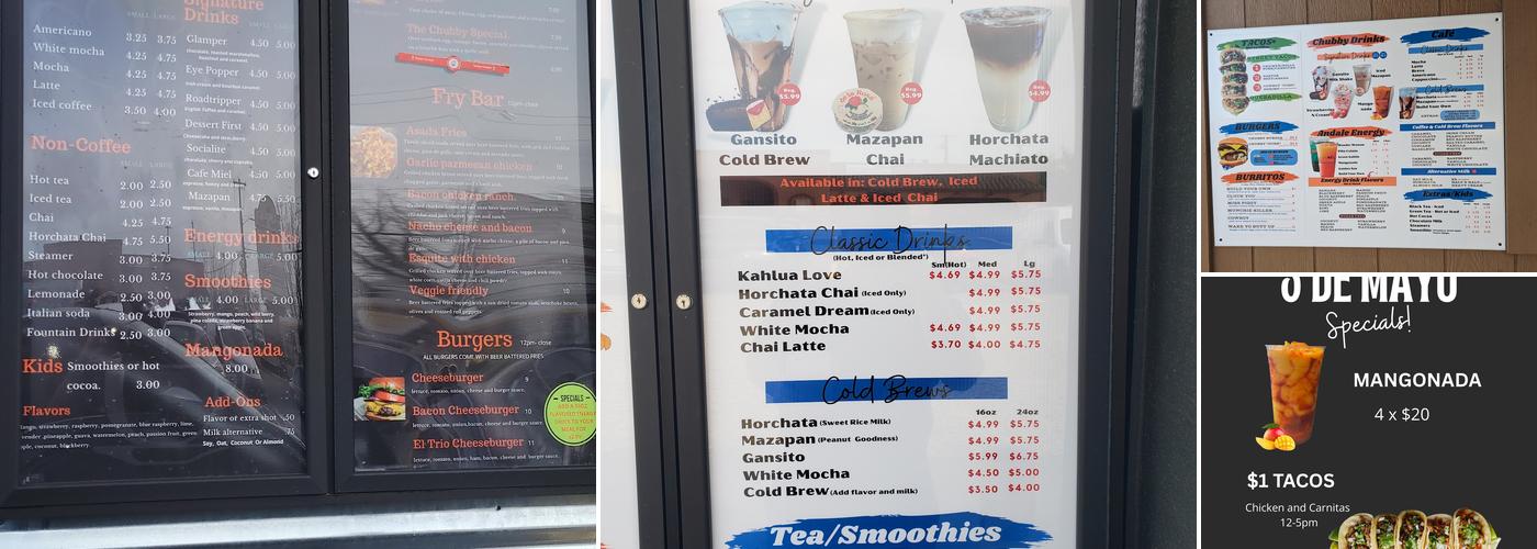 The Chubby Bean Menu