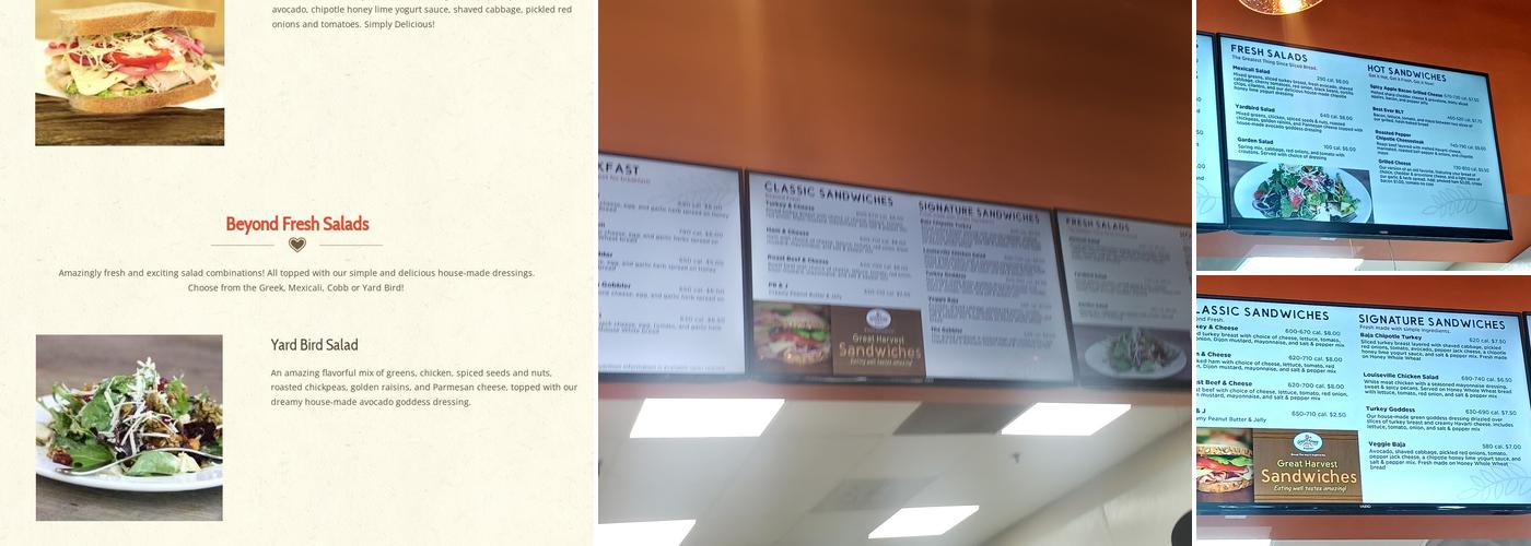 Great Harvest Bakery & Cafe Menu