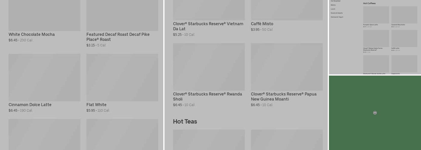 Starbucks Menu
