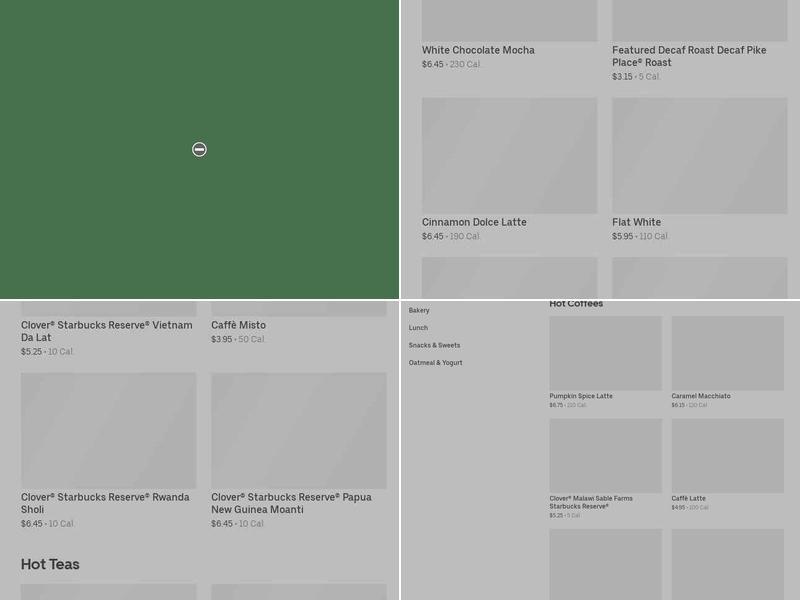 Starbucks Menu