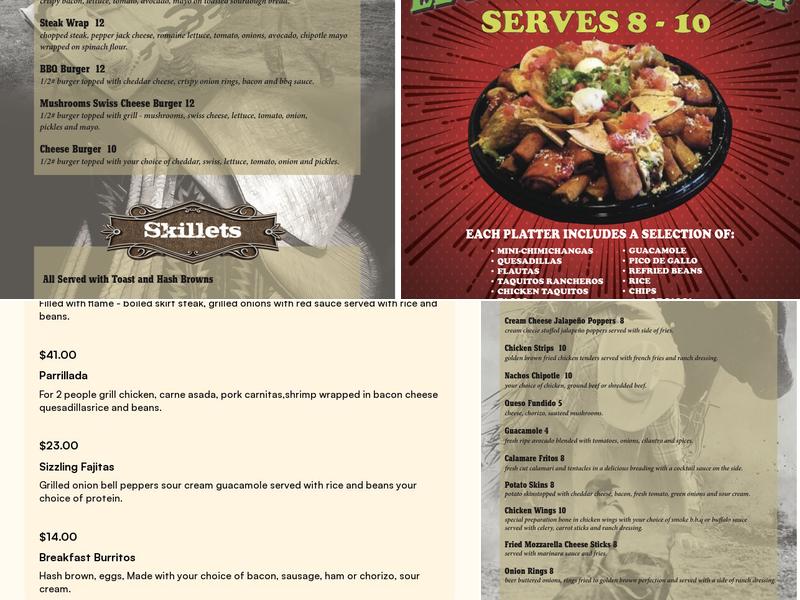 El Paso All American & Mexican restaurant Menu