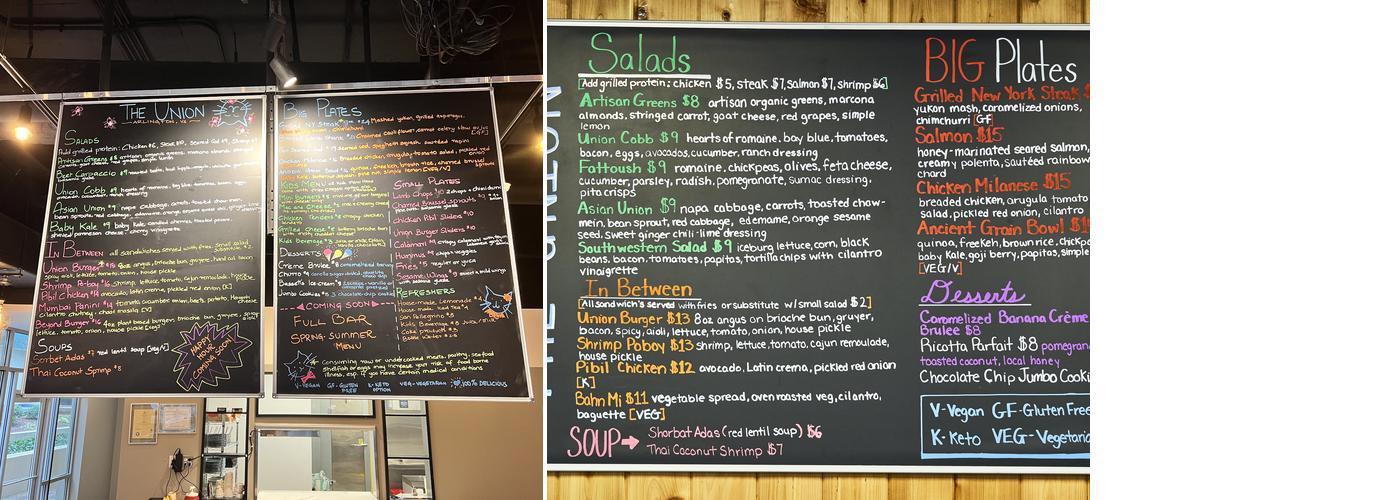 The Union Ballston Menu